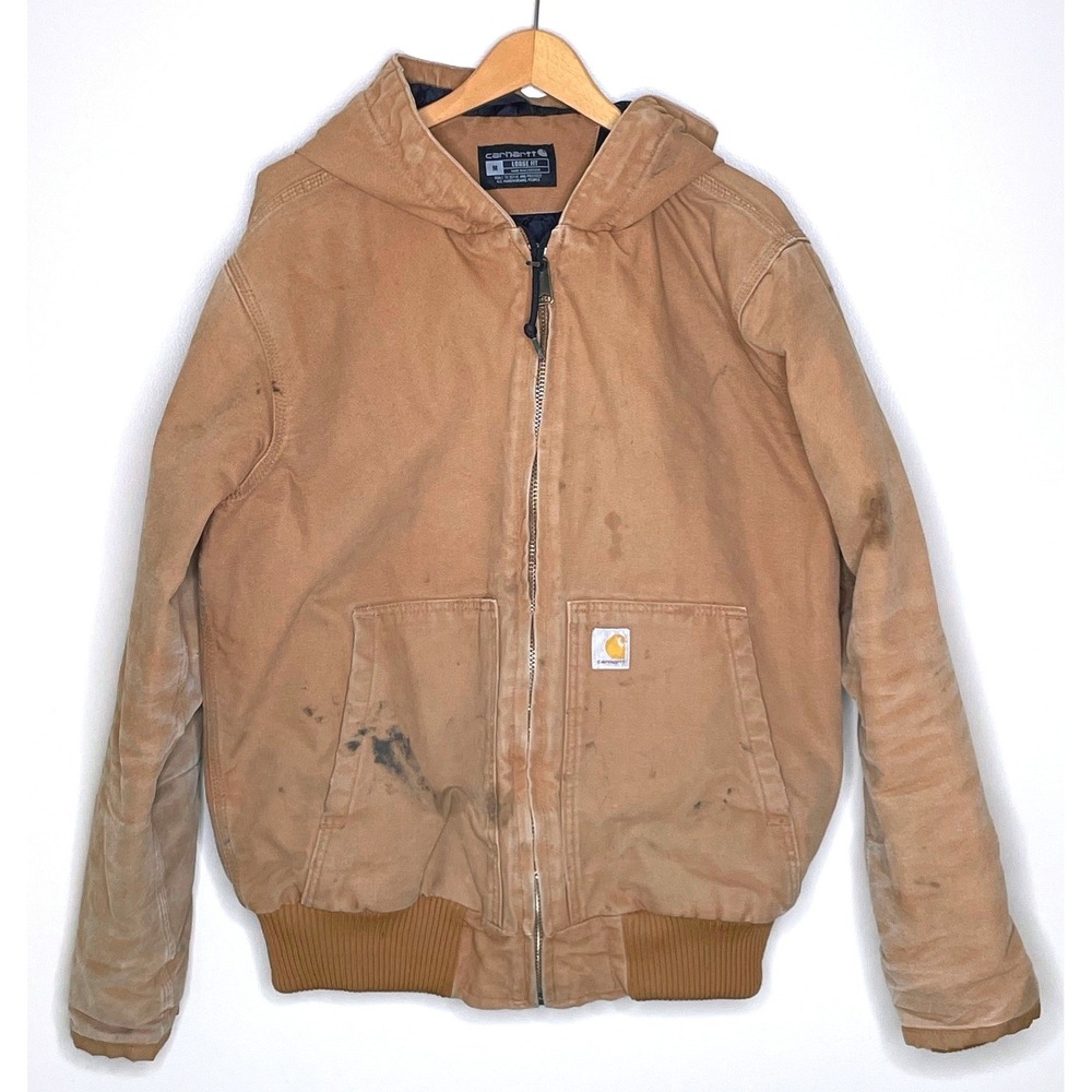 Carhartt J130-M Loose Fit Active Jacket Brown Duck Canvas 3M Thinsulate Mens M